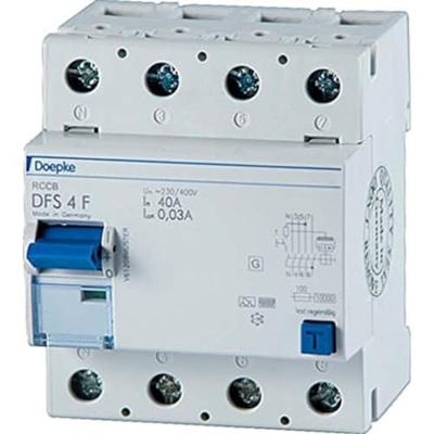 Doepke 09134820 DFS4 040-4/0,03-F Aardlekschakelaar Snel -F- 4-polig 40 A 0.03 A 400 V