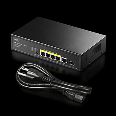 Cudy 5-port 10/100/1000 poe+ switch with 1 sfp port (zwart)