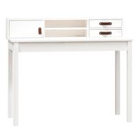 Bureau 110x50x93 cm massief grenenhout wit - thumbnail