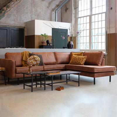 WOOOD Hoekbank 'Rodeo' Rechts, kleur Cognac