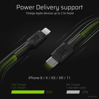 Green Cell KABGC07 Lightning-kabel 1 m Zwart - thumbnail