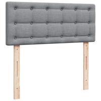 Boxspring met matras stof lichtgrijs 120x190 cm - thumbnail