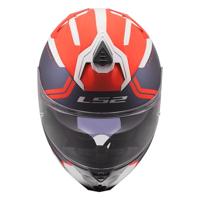 LS2 integraalhelm "ff817 challenger ii titan" helmet ff817 challeng ii titanium white/bl/rt l - thumbnail