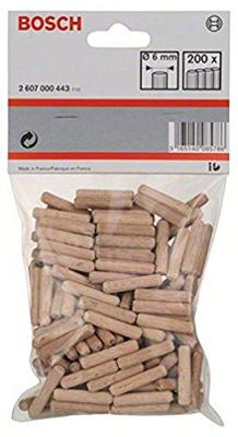 Bosch Accessoires Houtdeuvels 6 mm, 30 mm 200st - 2607000443