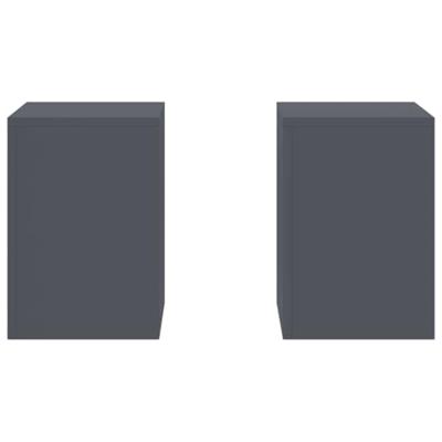 VidaXL Plantenstandaard 2 pcs antraciet 24 x 24 x 35 cm staal
