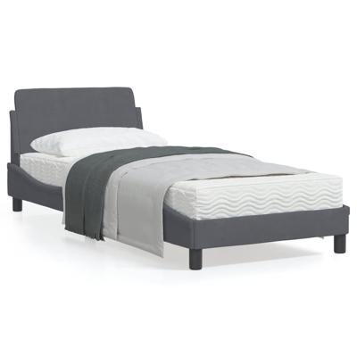 Bedframe zonder matras 90x200 cm fluweel donkergrijs