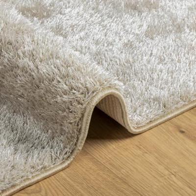 VidaXL Vloerkleed istan hoogpolig glanzend 80x150 cm beige