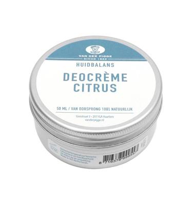 van der Pigge Huidbalans deocreme citrus 50 Milliliter