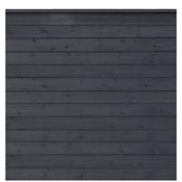 Zwart Houten Stapelrabat Schutting Klink 174 x 166 CM - thumbnail