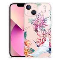 iPhone 13 mini | TPU Hoesje | Bird Flowers - thumbnail