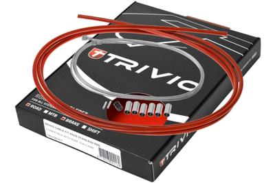 Trivio - Race Rem Kabelset RVS Compleet Rood Trivio - Race Rem Kabelset RVS Compleet Rood