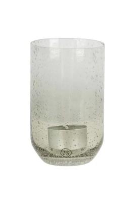 Zusss glazen waxinelichthouder met bubbeltjes olijfgroen Zusss glazen waxinelichthouder met bubbeltjes olijfgroen