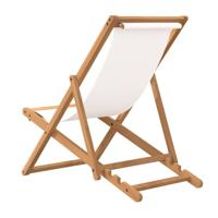 Ligstoel 56x105x96 cm teakhout crme - thumbnail