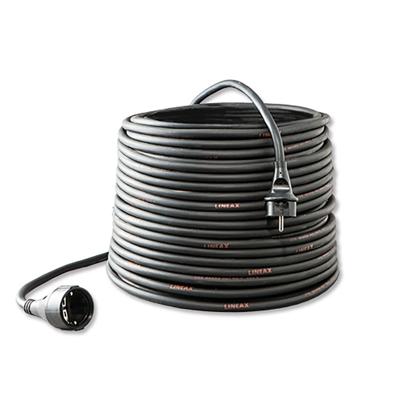 Verlengkabel 10 meter 3x2.5mm² rubber stekker contrastekker aangespoten