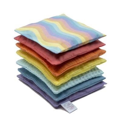 Little Botanic label Sensorische pittenzakjes 7 stuks Pastel + waves