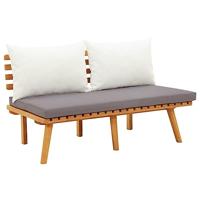 5-delige Loungeset met kussens massief acaciahout - thumbnail