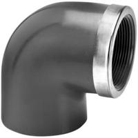 Druk PVC schroefknie 90gr - 50mm x 1-1/2 - 16 bar - thumbnail