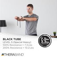Theraband set tubing 1,5 m zwaar - blauw, zwart - thumbnail