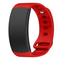 Siliconen polsband horloge band voor Samsung Gear Fit2 SM-R360 polsband maat: 126-175mm (rood) - thumbnail