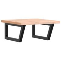 Badkamer wandschap staal en massief beukenhout - thumbnail