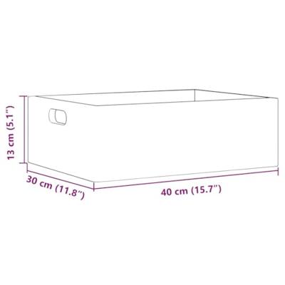 VidaXL Houten kist met handvatten 40x30x13 cm massief grenenhout - thumbnail