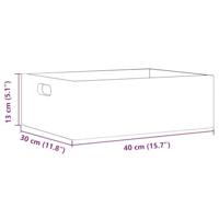 Houten kist met handvatten 40x30x13 cm massief grenenhout - thumbnail