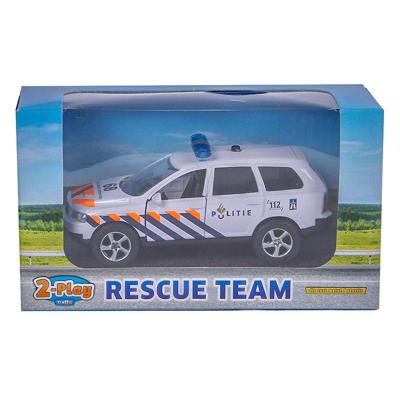 2-Play die-cast pull back politie nl licht en geluid