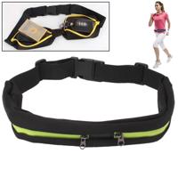 Sports Waterproof Elastic Waist Bag Two Pockets Fanny Pack Zip Pouch - thumbnail