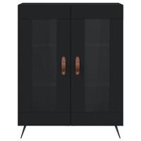 Dressoir 69,5x34x90 cm bewerkt hout zwart - thumbnail