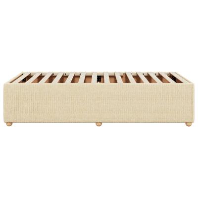 Bedframe zonder matras stof crèmekleurig 140x190 cm
