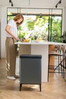 Staande prullenbak - VERTO - CURVER - Touch opening - 54 L - Parelblauw - thumbnail