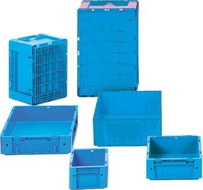 LA-KA-PE Transportstapelbak | L600xB400xH320mm | blauw PP zware belasting greepopening | zijwanden gesloten | 1 stuk - VTK 600/320-0 BLAU VTK