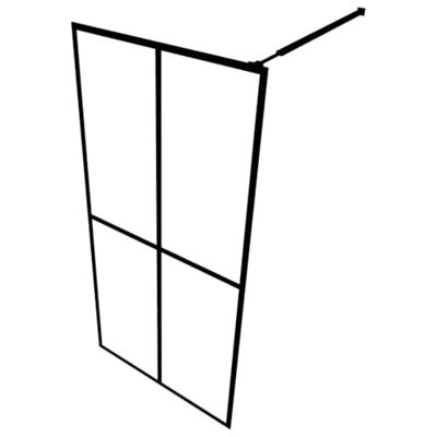 VidaXL Inloopdouchewand 80x195 cm mat gehard glas