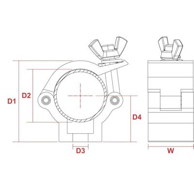 Beamz BC35B 75 half coupler truss klem - thumbnail