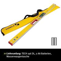 Stabila TECH 196 DL 19826 Digitale waterpas Incl. anti-slip, Incl. tas 122 cm 0.5 mm/m - thumbnail