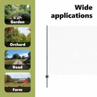 VidaXL Hek met paal groen 1,4 x 25 m staal en pvc - thumbnail