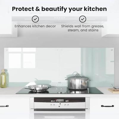 VidaXL Keuken achterwand 2 pcs wit 70 x 50 cm gehard glas