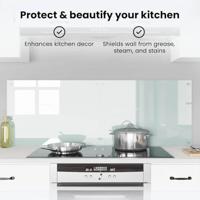 VidaXL Keuken achterwand 2 pcs wit 70 x 50 cm gehard glas - thumbnail