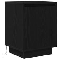 Nachtkastjes met LED-verlichting 2 st 38x34x50 cm zwart - thumbnail