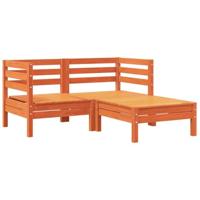 Tuinbank 2-zits met kussens en voetenbank - thumbnail