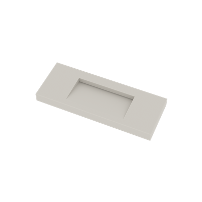 Wastafel Ideavit Solidsquare 120x46x10 cm Solid Surface Mat Wit Ideavit