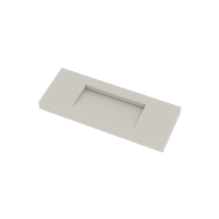 Wastafel Ideavit Solidsquare 120x46x10 cm Solid Surface Mat Wit Ideavit - thumbnail