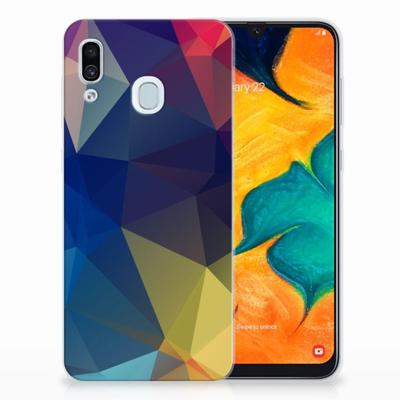 Samsung Galaxy A30 | TPU Hoesje | Polygon Dark Samsung Galaxy A30 | TPU Hoesje | Polygon Dark