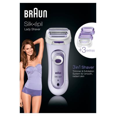 Braun LS5560 Silk-Epil 3in1 Lady Shaver met 3 Extra’s Paars
