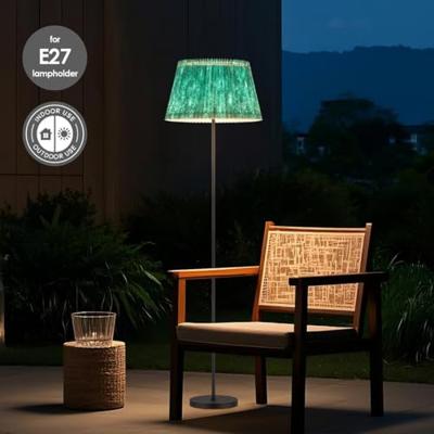 Papieren Gevouwen Lampenkap - Conisch - Blauw - ø40 x 24 cm - E27 fitting - Voor Staande Lamp - Ontworpen voor woonkamer en eetkamer