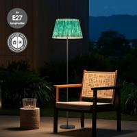 Papieren Gevouwen Lampenkap - Conisch - Blauw - ø40 x 24 cm - E27 fitting - Voor Staande Lamp - Ontworpen voor woonkamer en eetkamer - thumbnail