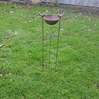 Vogelbad kom op prikker ø 20 cm H76 cm - metaal - thumbnail