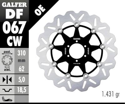 GALFER remschijf "df067 rotor brake rotors swimming