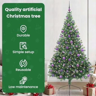 VidaXL Kunstmatig voorverlicht kerstboom met 300 led groen 210 cm pvc