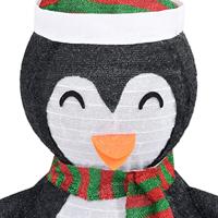 VidaXL Kerstpinguïn decoratief led 120 cm luxe stof - thumbnail